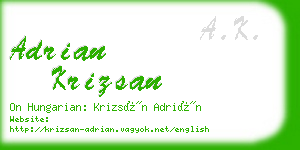 adrian krizsan business card